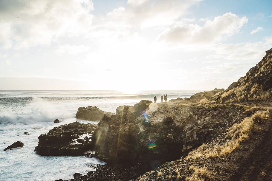 hawaii, beach, mountains, oahu, friends, hangout, adventure, HD wallpaper