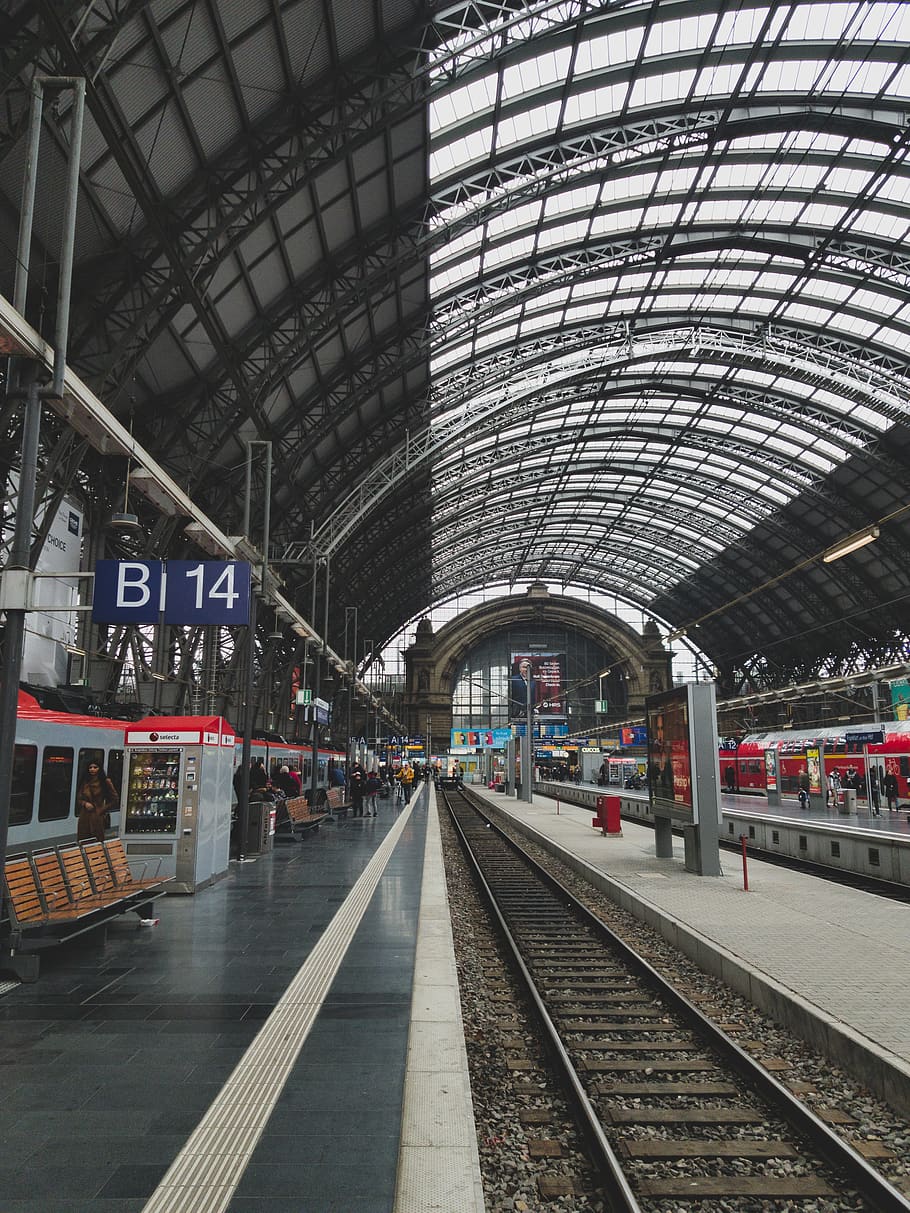 transportation, train station, vehicle, terminal, human, person HD wallpaper