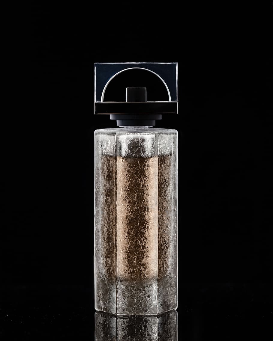 brown spray bottle, black background, studio shot, indoors, single object HD wallpaper