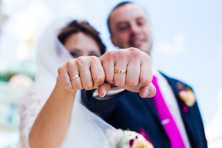 rings, wedding, celebration, adult, women, emotion, two people HD wallpaper