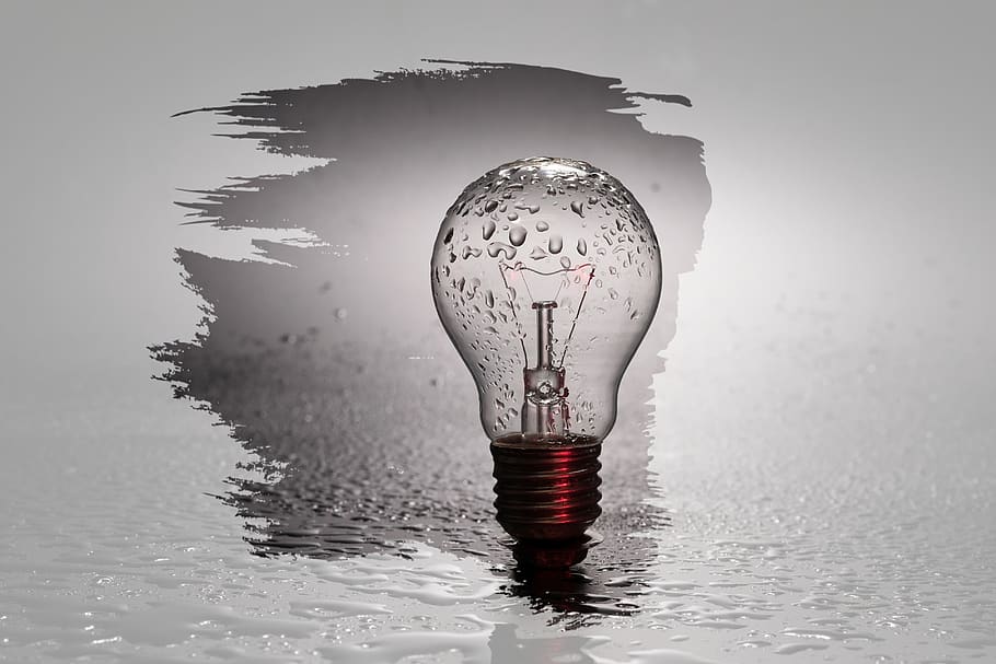 lamp, blue light, bulb, drill, opening, idea, perspective, illuminate HD wallpaper
