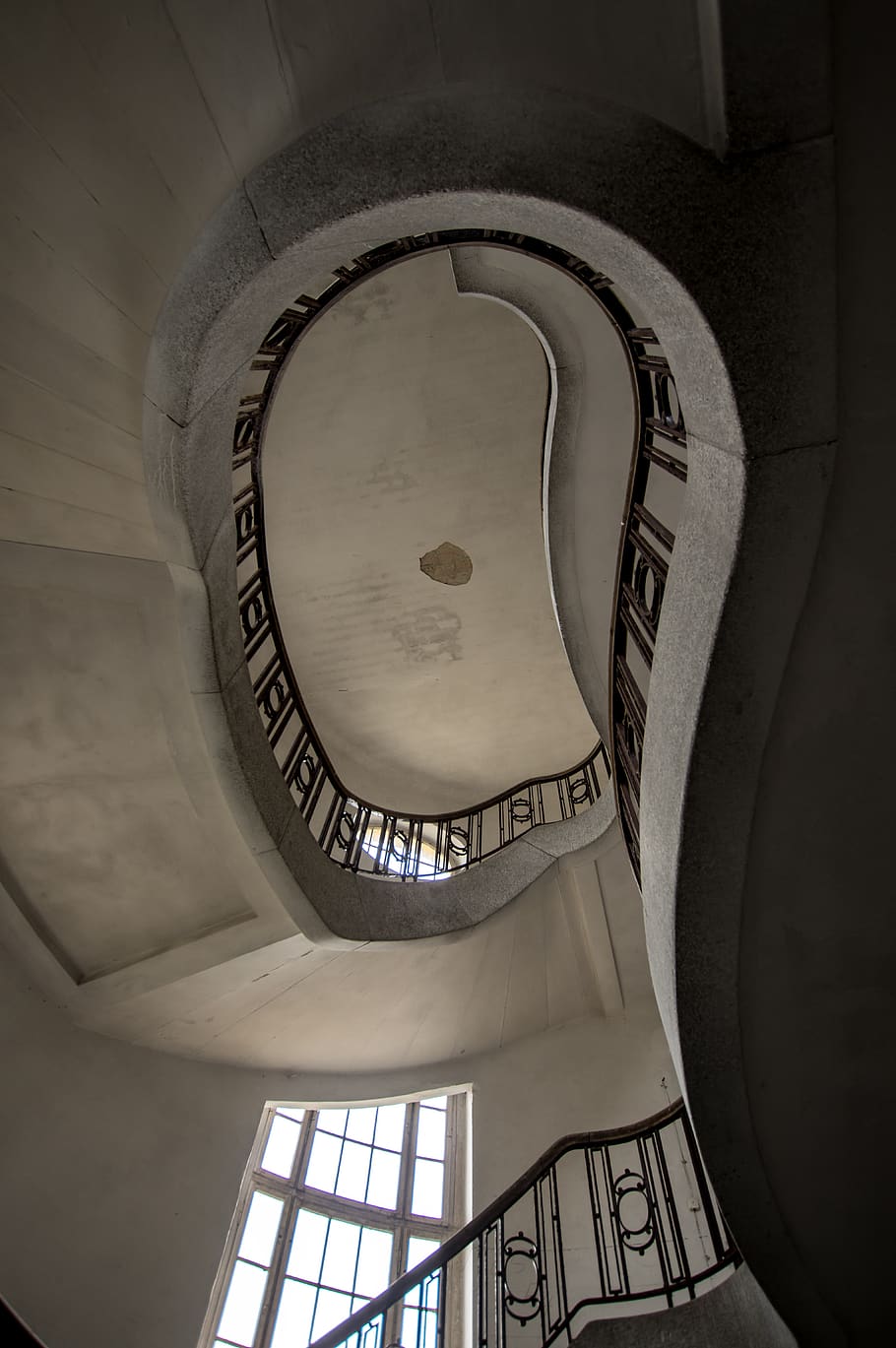 staircase, hallway, mood, railing, emergence, architecture, HD wallpaper
