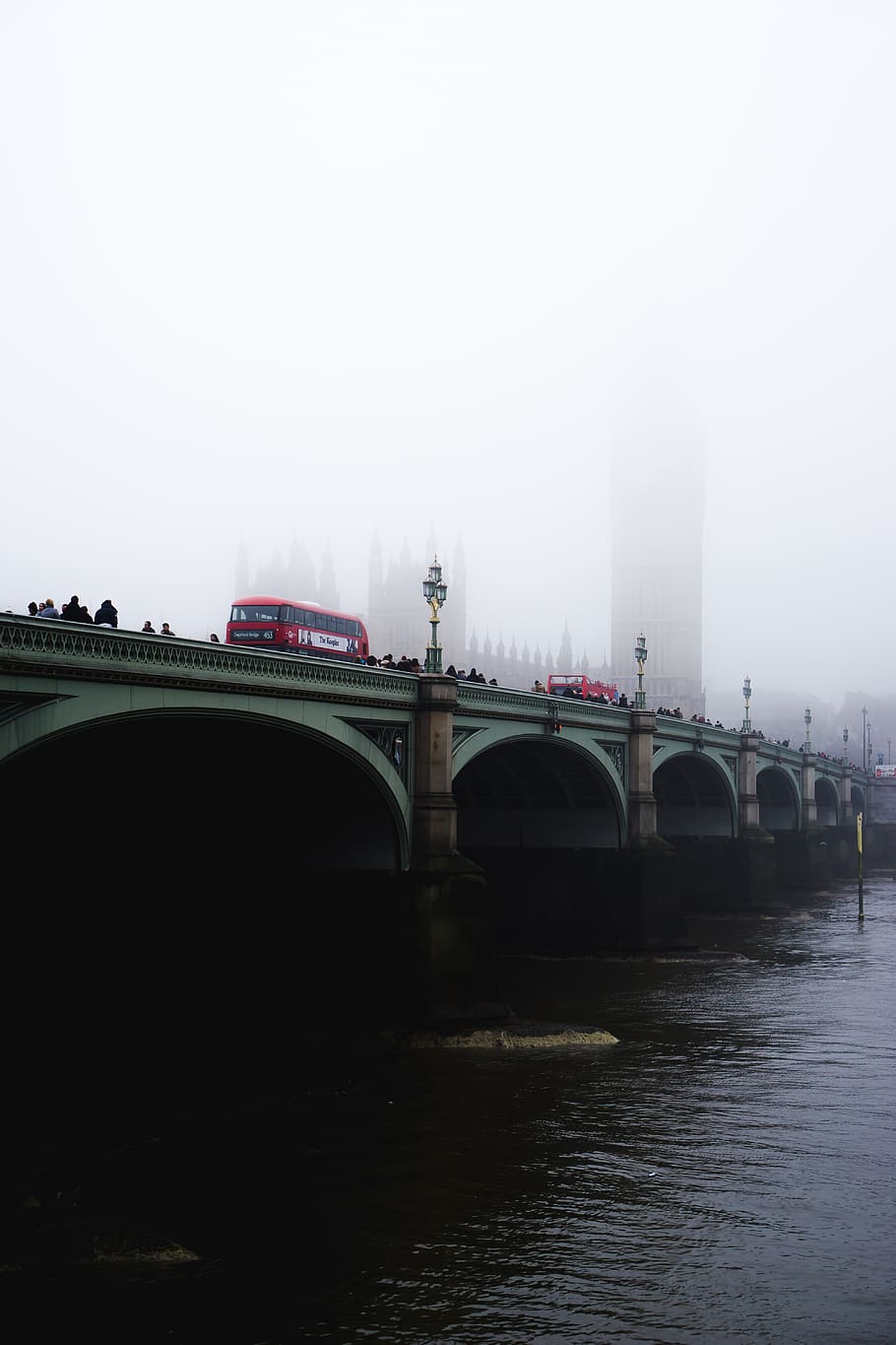 People and Vehicles on Bridge, architecture, buildings, daylight HD wallpaper