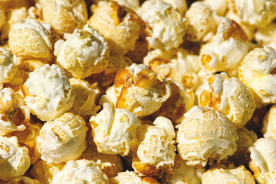 popcorn, knabberzeug, sweet, delicious, snack, nibble, cinema HD wallpaper