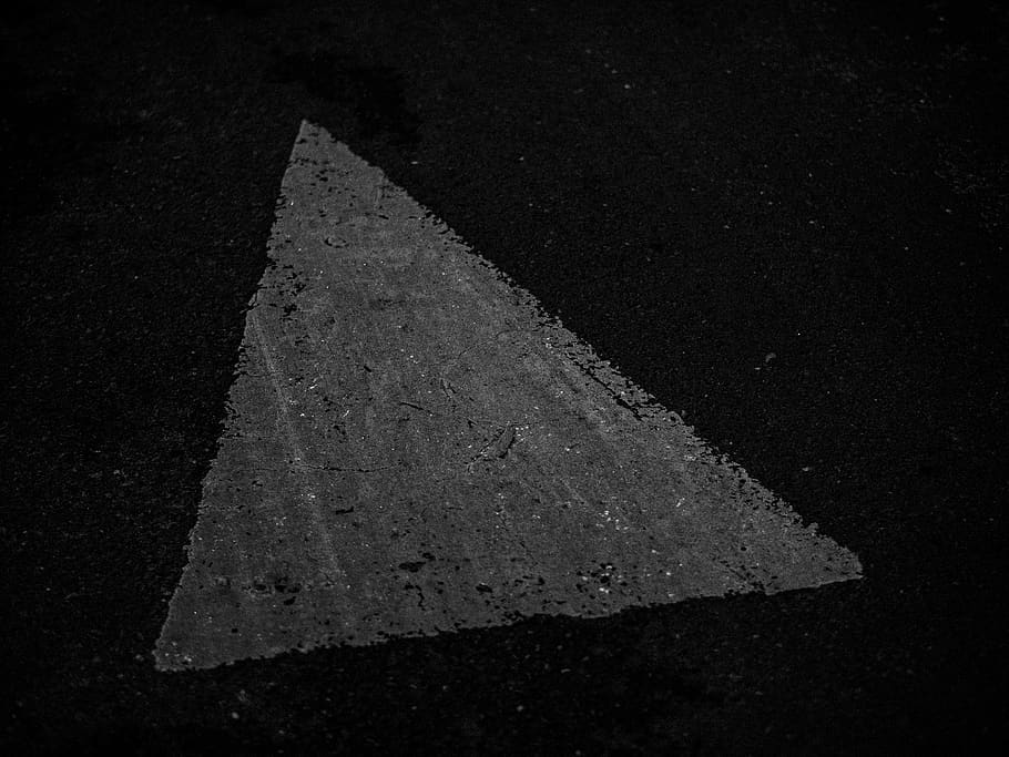 triangle, tarmac, asphalt, building, architecture, arrow, up, HD wallpaper