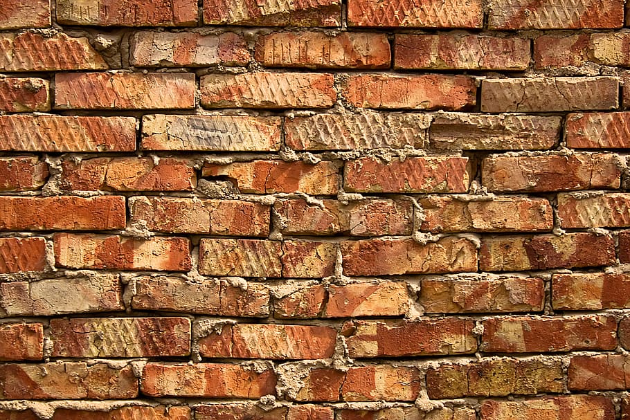 backgrounds, blocks, blotch, bricks, brickwall, brickwork, brown HD wallpaper