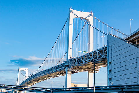 White Bridge Under Blue Sky, architecture, city, connection, construction HD wallpaper