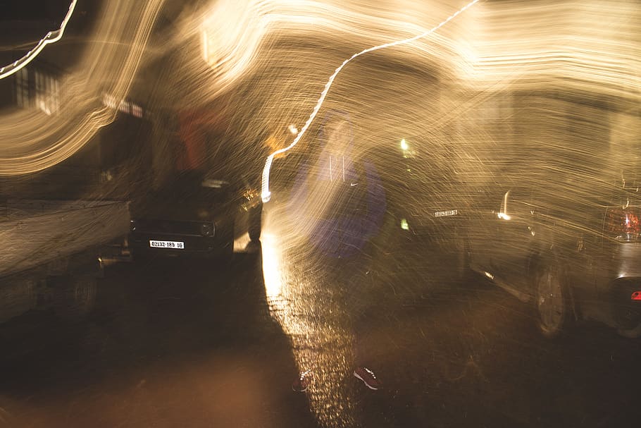 algeria, no people, motion, illuminated, long exposure, blurred motion HD wallpaper