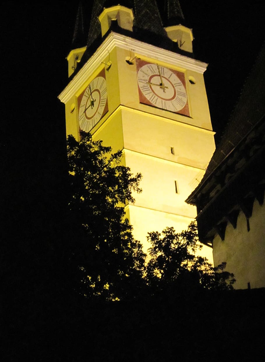 architecture, tower, building, clock tower, romania, medias HD wallpaper