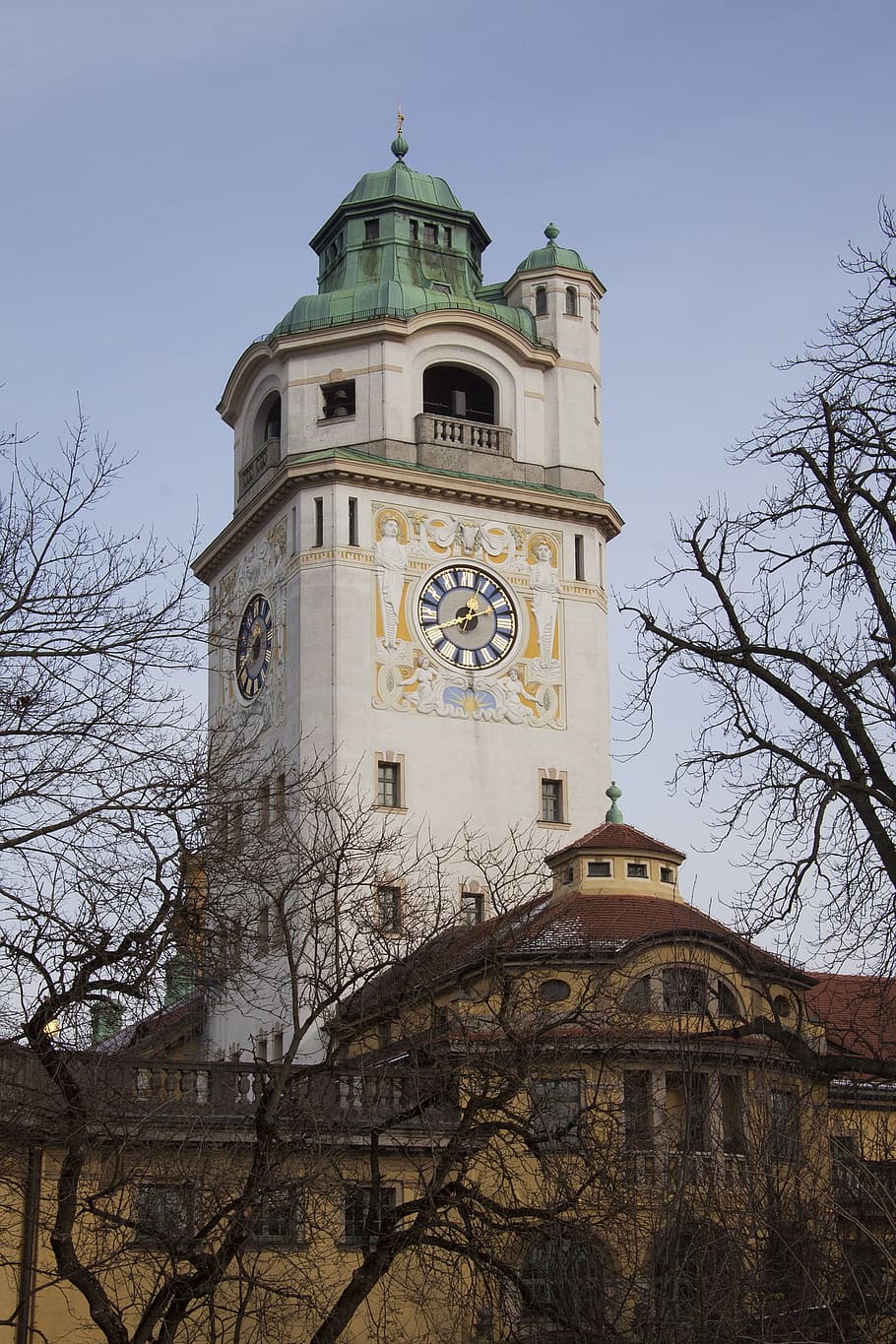 church, clock, tower, construction, architecture, old, building HD wallpaper