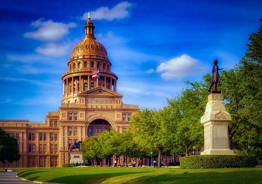 texas, state capitol, austin, monument, dome, architecture, HD wallpaper