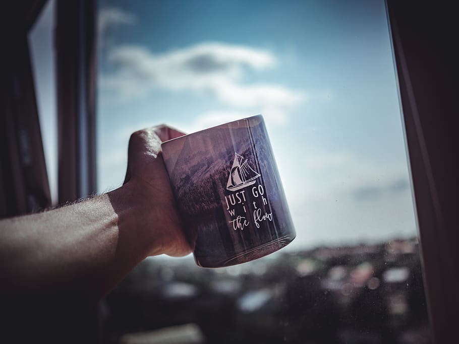 Person Holding Ceramic Mug, blurred background, close-up, coffee cup HD wallpaper