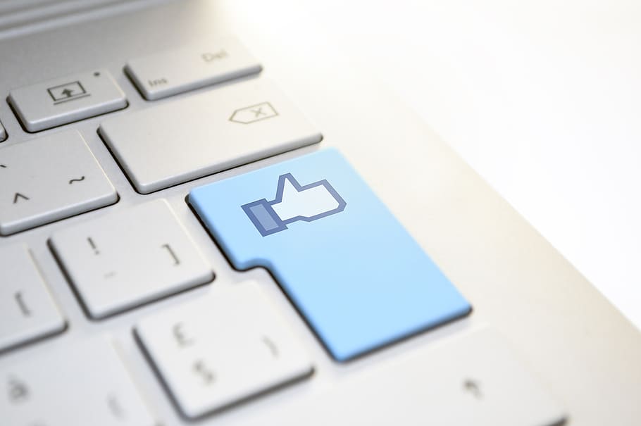 facebook like, keyboard, enter, button, laptop, computer, digital HD wallpaper