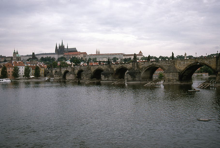 czechia, prague, water, architecture, built structure, sky HD wallpaper