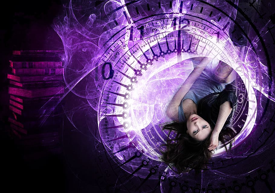 fantasy, woman, time, clock, numbers, young, fantastic, adult HD wallpaper