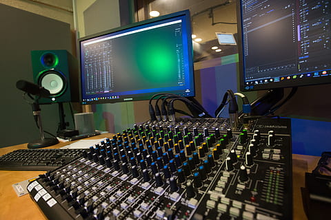 studio, recoding, record, audio, music, entertainment, microphone HD wallpaper