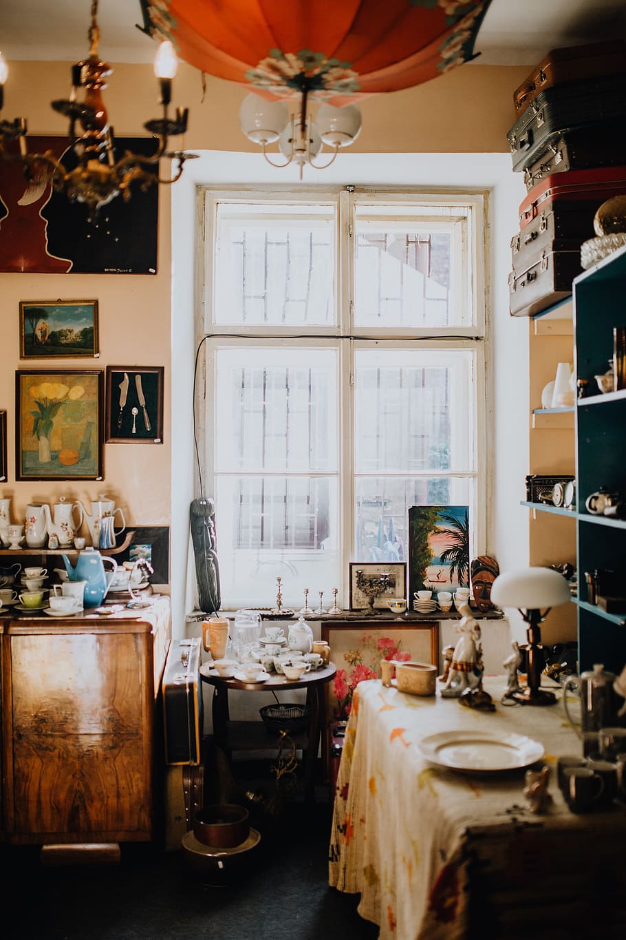Antique shop filled with antiquity, vintage, old, Poland, retro