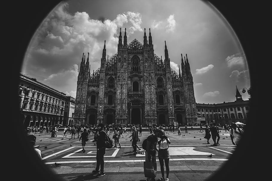 architecture, built structure, building exterior, sky, group of people HD wallpaper