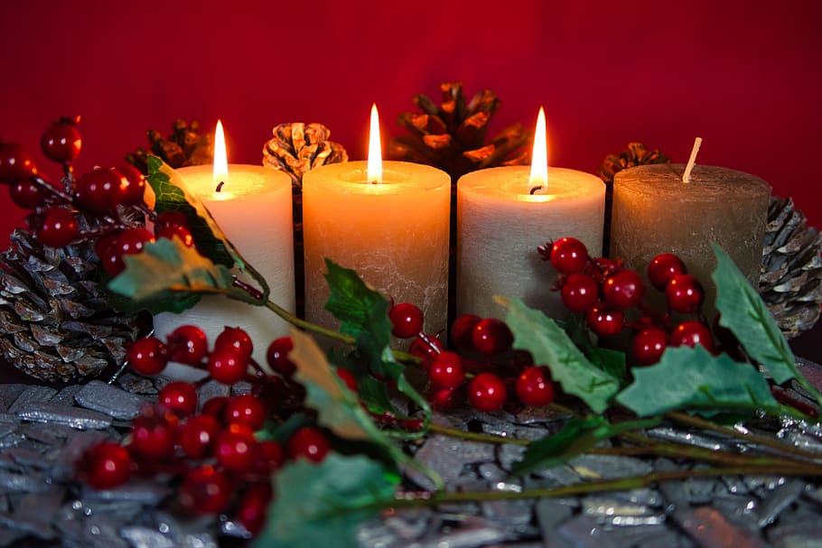 christmas, third advent, candlelight, candles, christmas jewelry