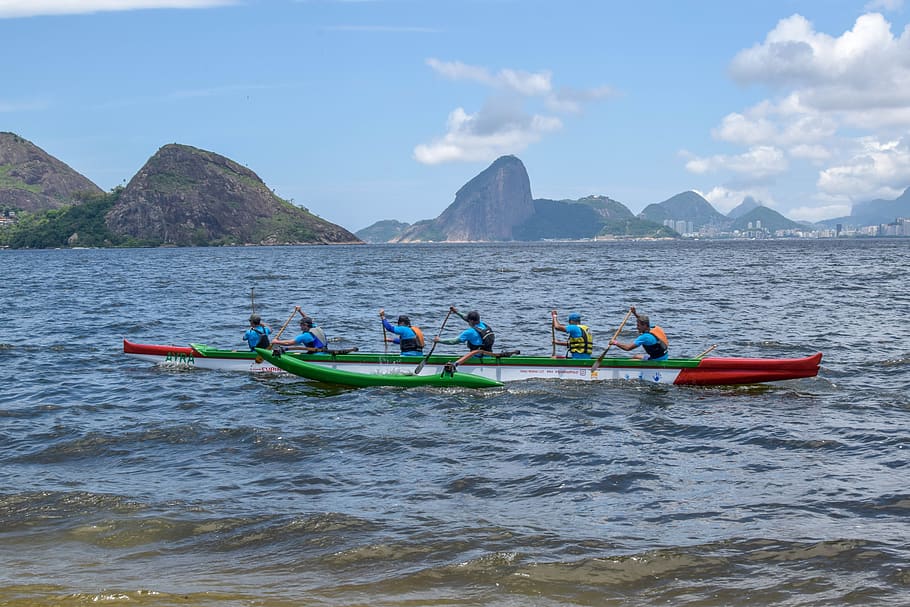 canoeing, win, physical activity, mar, sunscreen, sport, beach HD wallpaper