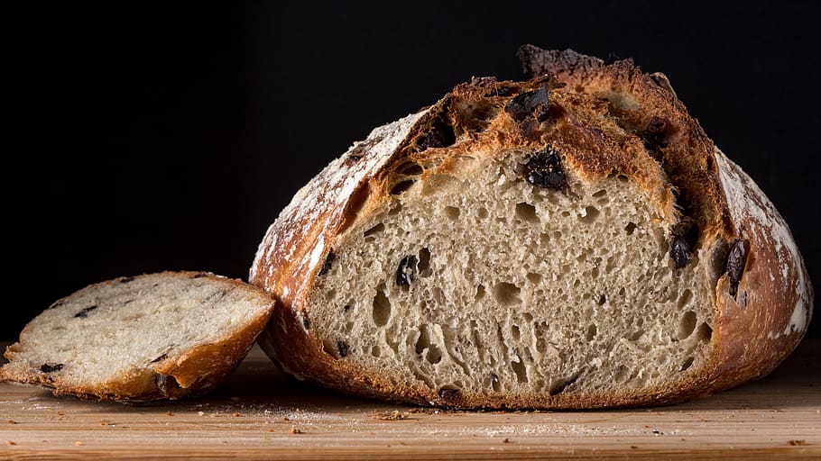 Sliced Bread on Brown Wooden Surface, baked, close-up, delicious HD wallpaper