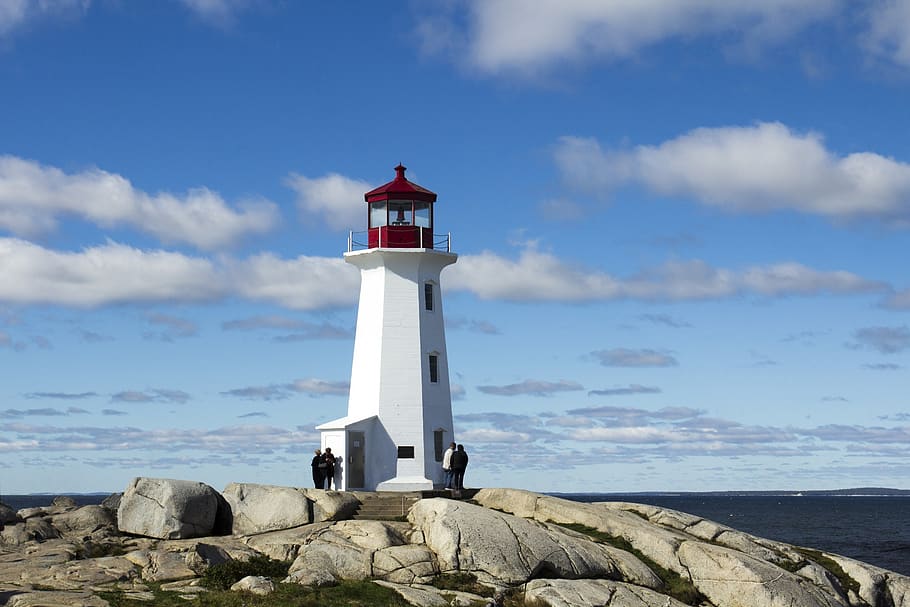 lighthouse, coast, sea, rocks, rocky, shore, water, architecture HD wallpaper