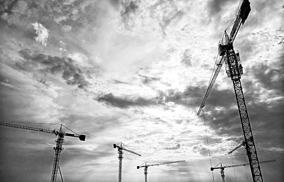 architectural engineering, china, cloud - sky, construction industry HD wallpaper