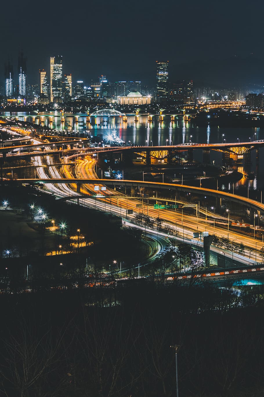 road, intersection, way, town, city, building, metropolis, urban HD wallpaper