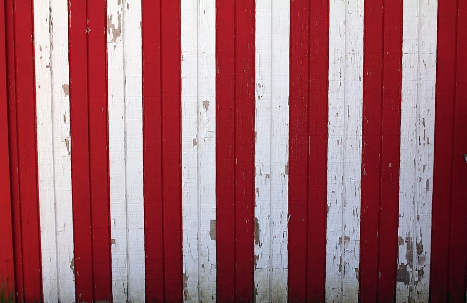 red and white, lines, stripes, broken paint, wall, background