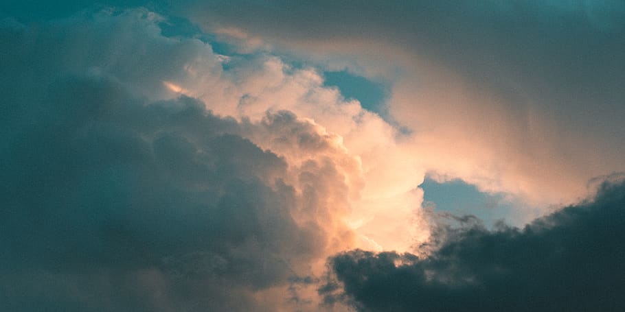 clouds, storm, sky, sunset, pink, cloud - sky, beauty in nature HD wallpaper
