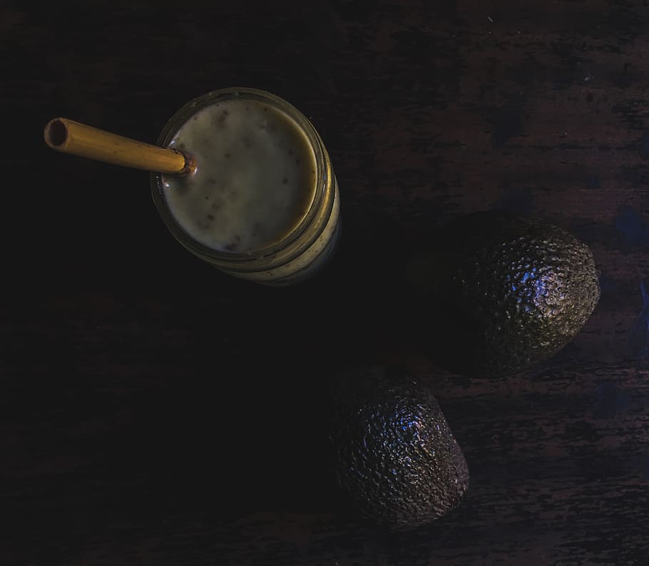avocado drink placed on wood, plant, fruit, food, marrakesh, morocco, HD wallpaper