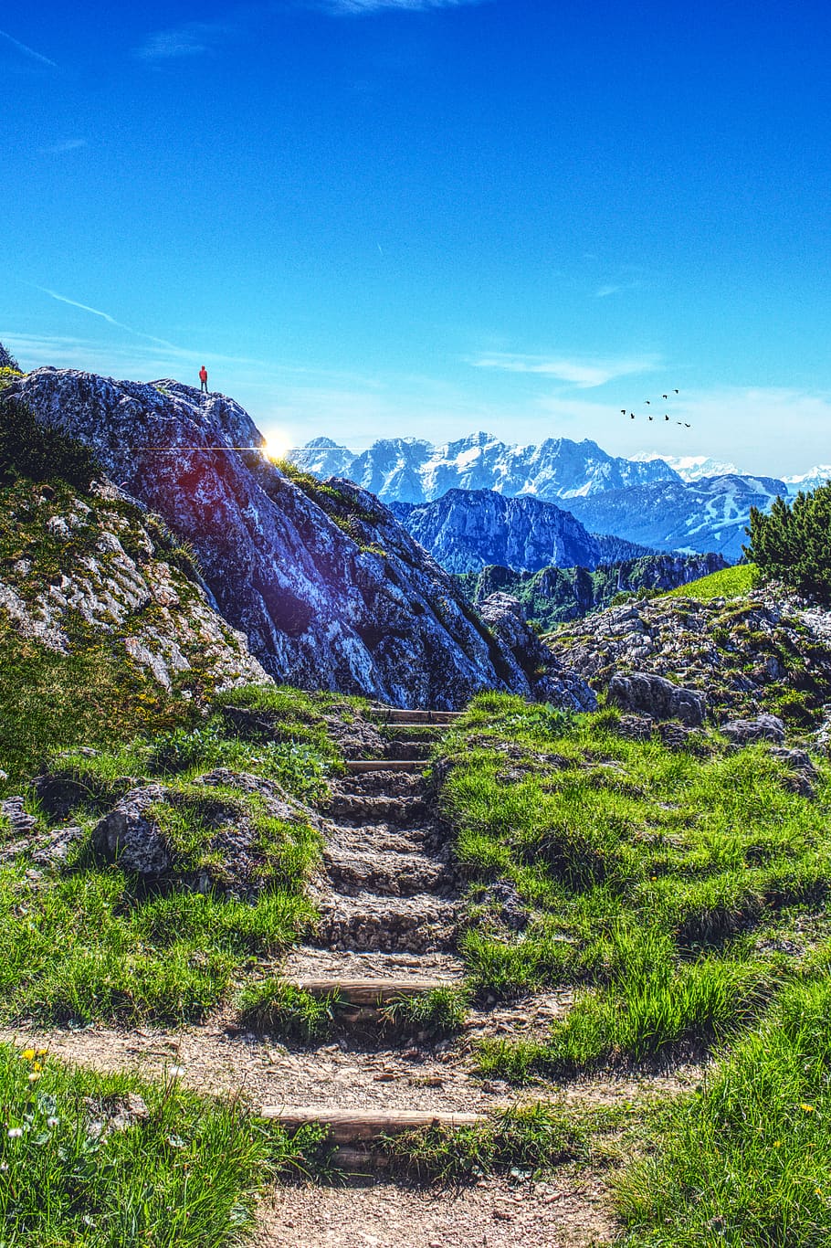 nature, landscape, sky, mountain, summer, travel, panorama HD wallpaper