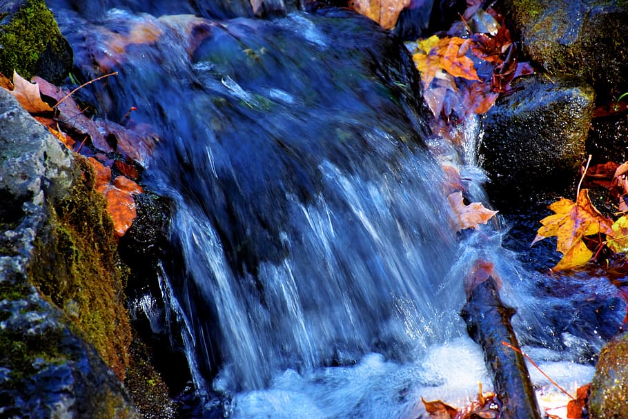 waterfalls, stream, creek, outdoors, canada, milton, hilton falls trail HD wallpaper