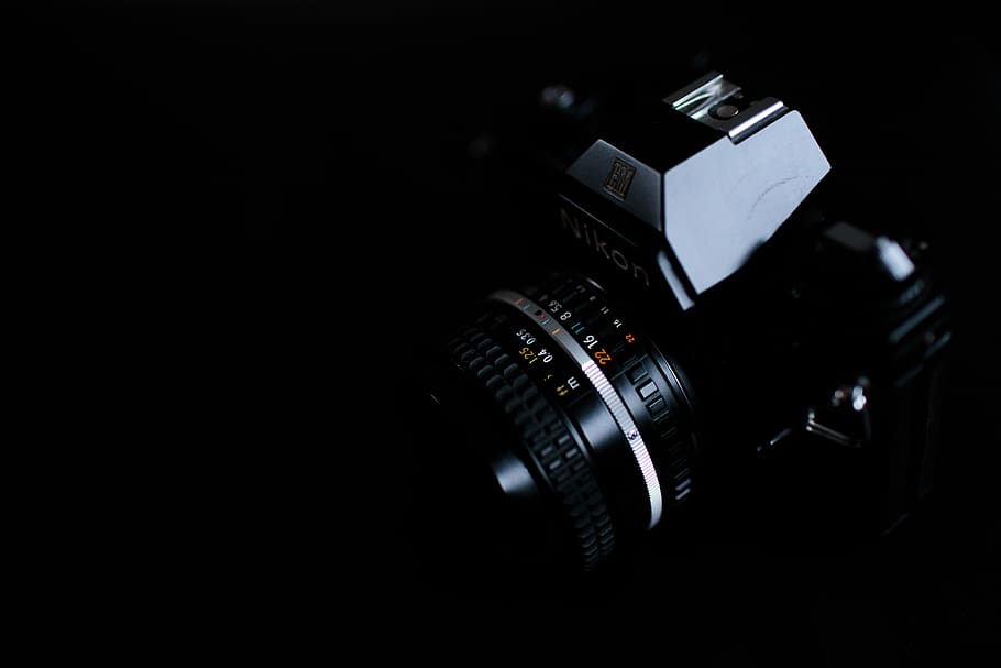 black DSLR camera, electronics, digital camera, camera lens, video camera HD wallpaper
