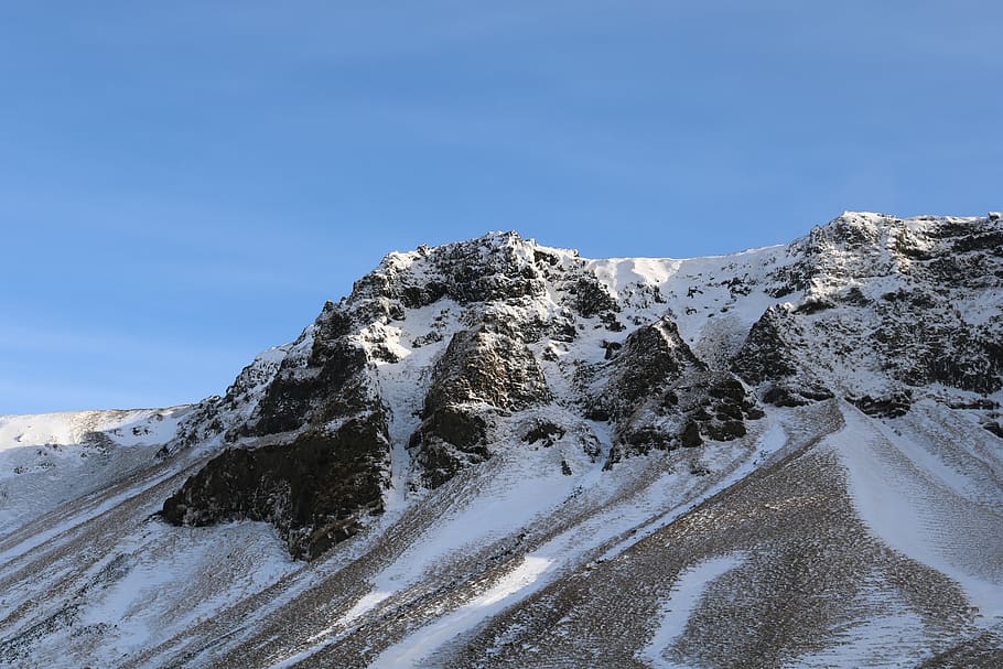 mountain covered with snow, nature, outdoors, ice, glacier, mountain range HD wallpaper