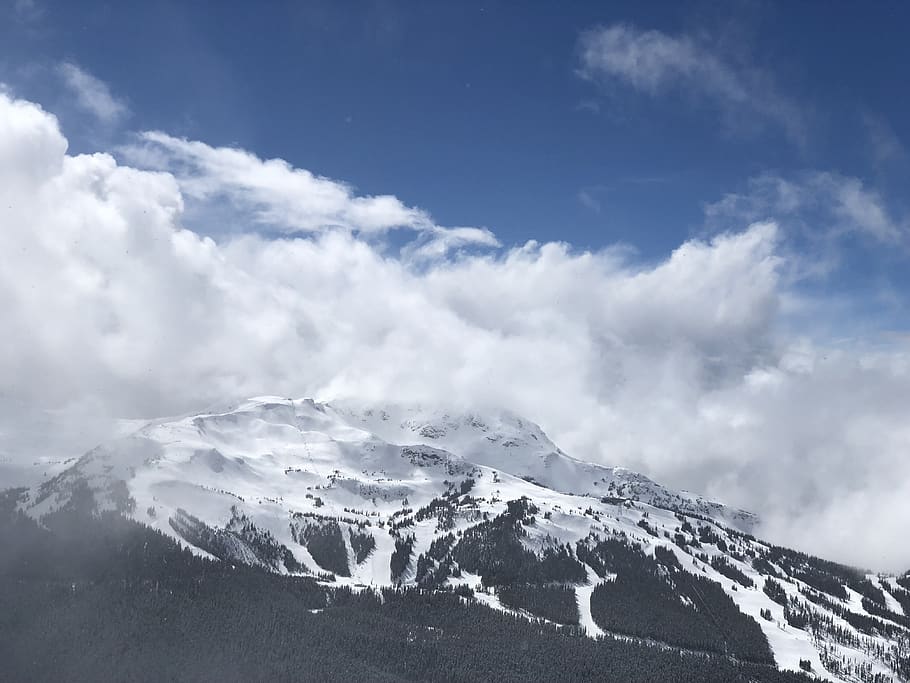 Nature Photography Of Snow Capped Mountain, clouds, cold, daylight HD wallpaper