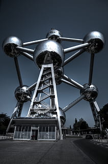 belgium, brussels, atomium, monument, world exhibition, metal HD wallpaper