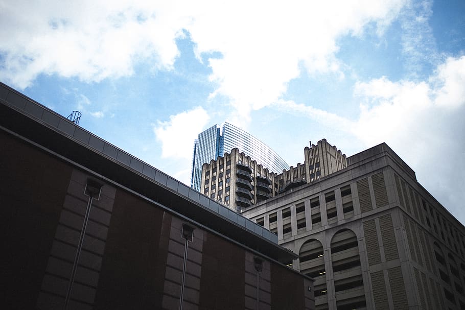 brown concrete building under white clouds, architecture, built structure HD wallpaper