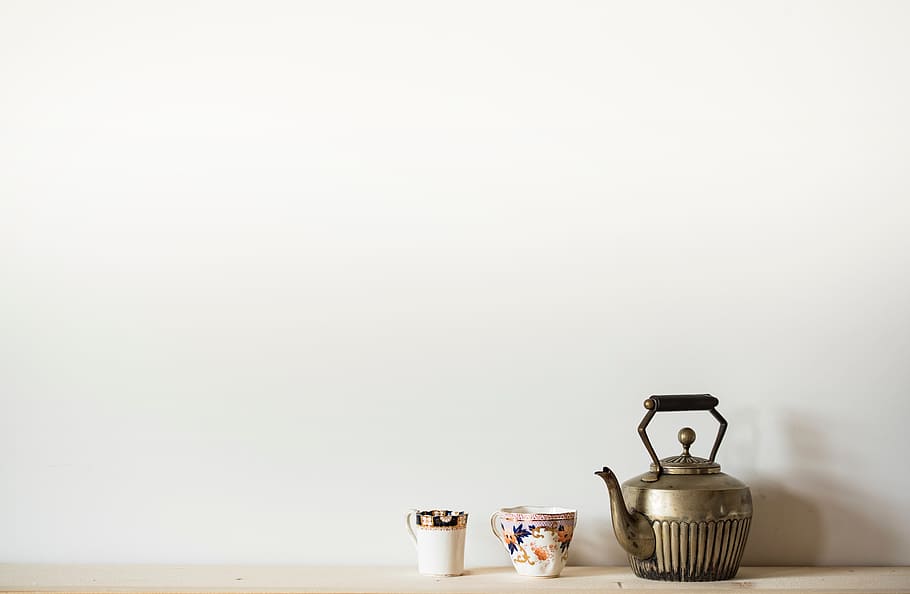 Tea pot, equipment, kettle, old fashioned, tea maker, indoors HD wallpaper