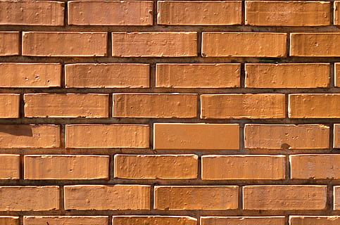 Brow Concrete Wall Bricks, brick texture, brick wall, exterior HD wallpaper