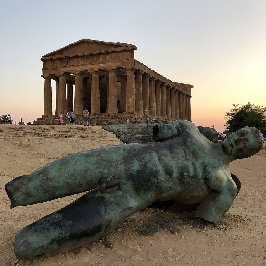 temples, valley, archaeology, agrigento, history, icarus, sky HD wallpaper