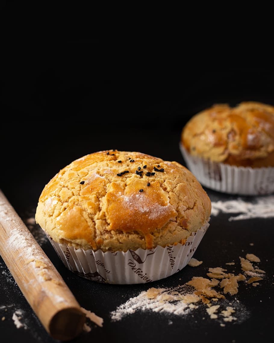 brown muffin, food and drink, freshness, sweet food, indulgence HD wallpaper