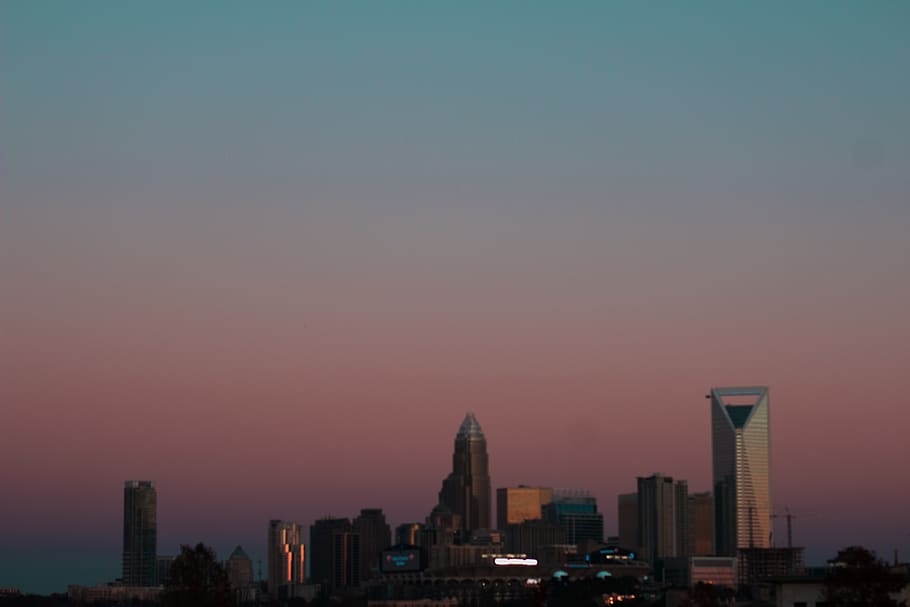 charlotte, united states, uptown, city, downtown, north, skyscrapers, HD wallpaper