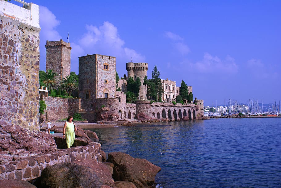 castle, mediterranean, architecture, coast, fortress, antiquity HD wallpaper