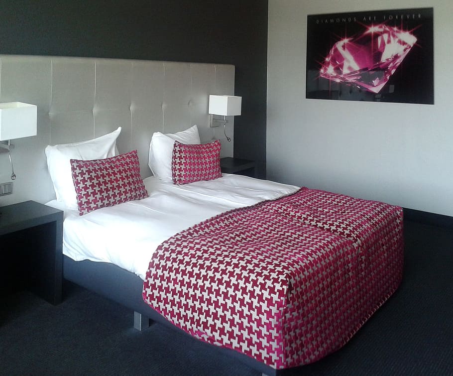 room, hotel, bed, rest, furniture, pillow, indoors, bedroom HD wallpaper
