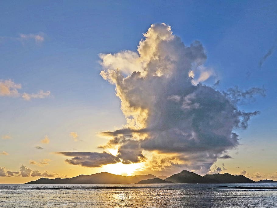 seychelles, sky, water, scenics - nature, beauty in nature HD wallpaper