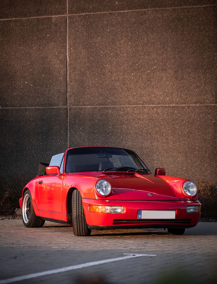 red convertible coupe, tire, machine, spoke, wheel, alloy wheel HD wallpaper
