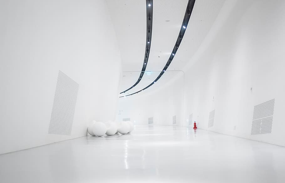 architecture, building, infrastructure, design, white, interior HD wallpaper