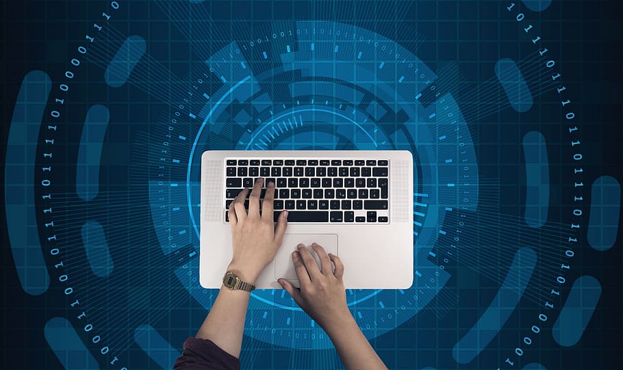 keyboard, hands, write, input, keys, cyber, network, technology HD wallpaper