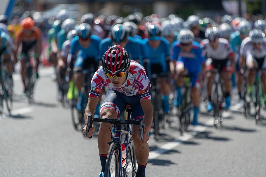 man riding bicycle, sport, transportation, competition, sports race HD wallpaper